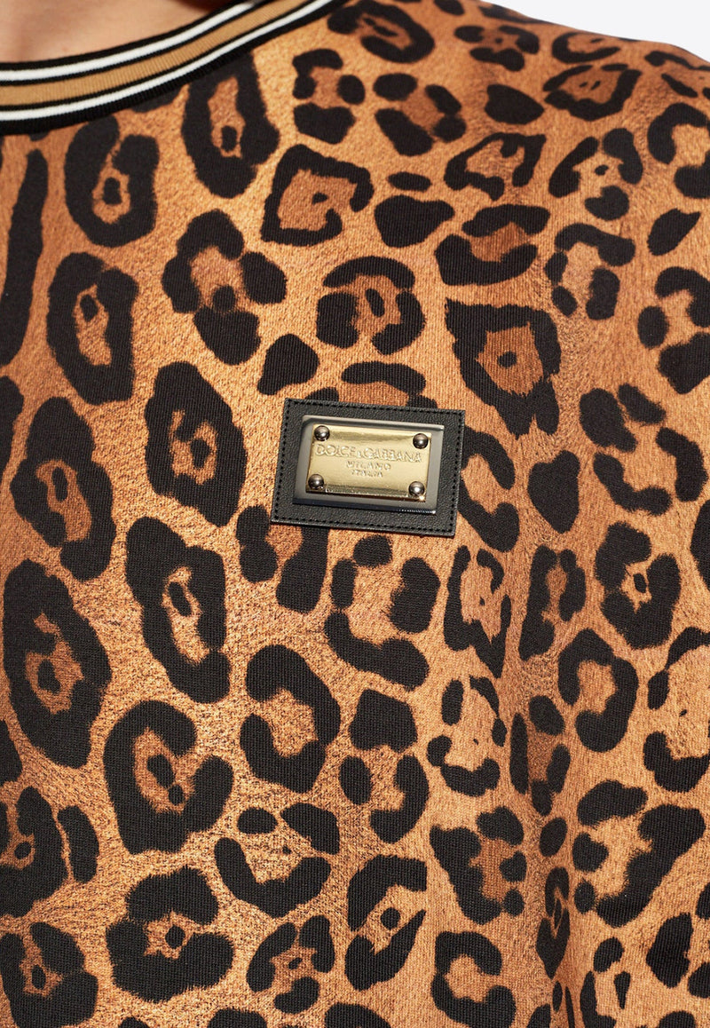 Leopard Print Crewneck T-shirt