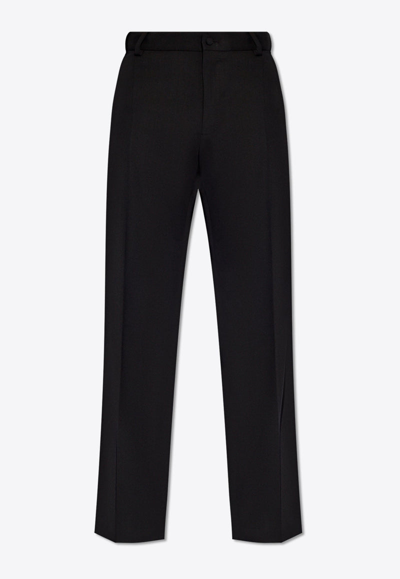 Wool Pleat-Front Pants