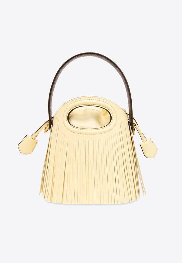 Mini Saturno Fringed Bucket Bag