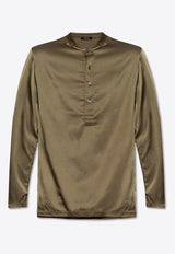 Henley Long-Sleeved Pajama Top