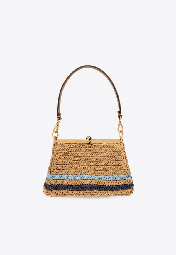 Mini Vela Raffia Shoulder Bag