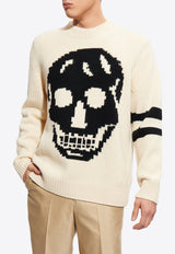 Intarsia Skull Wool Sweater