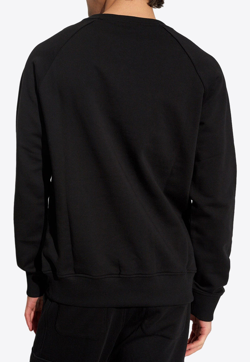 Velvet Flocked Logo Sweatshirt