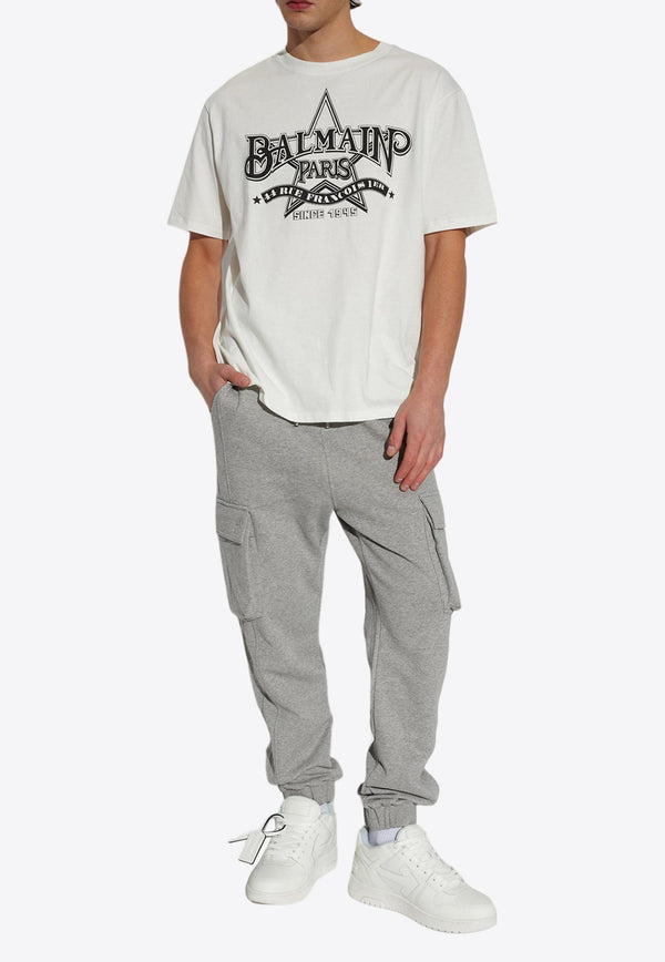 Logo Print Cargo Track Pants