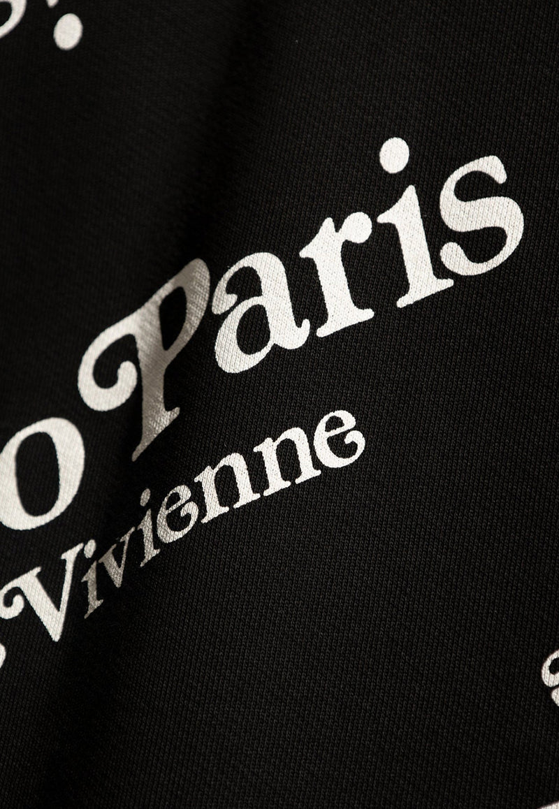 Oversized Logo Print Hooded Sweatshirt