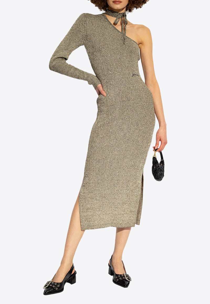 Sparkle One-Shoulder Midi Dress