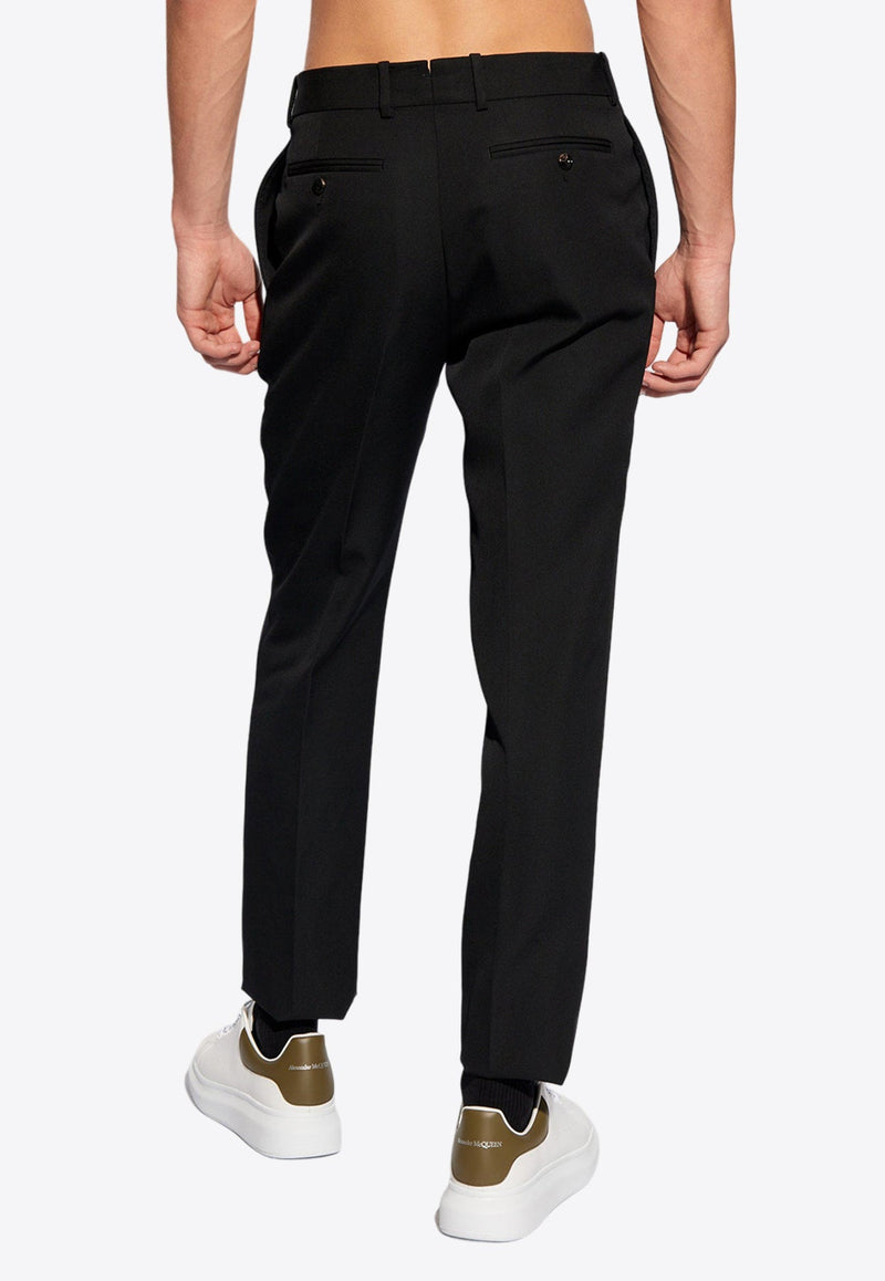 Tailored Cigarette Wool Pants