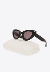 Punk Rivet Cat-Eye Sunglasses