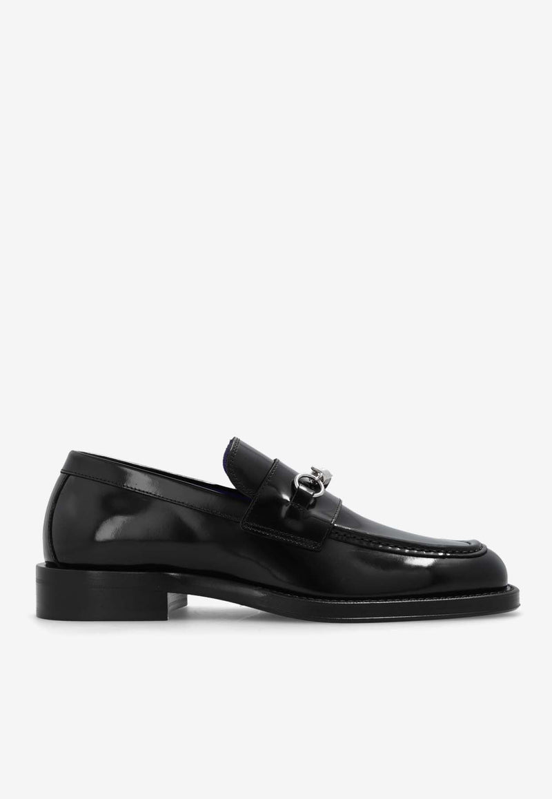 Leather Barbed Wire Loafers