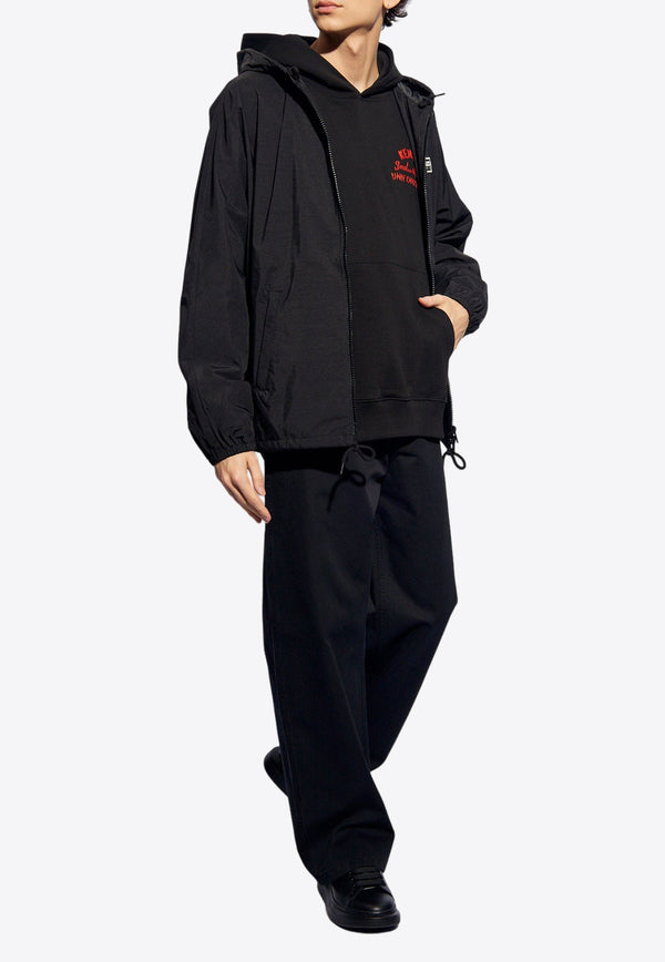 Drawn Varsity Embroidered Oversized Hoodie