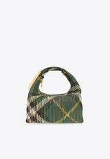 Mini Peg Signature Check Shoulder Bag