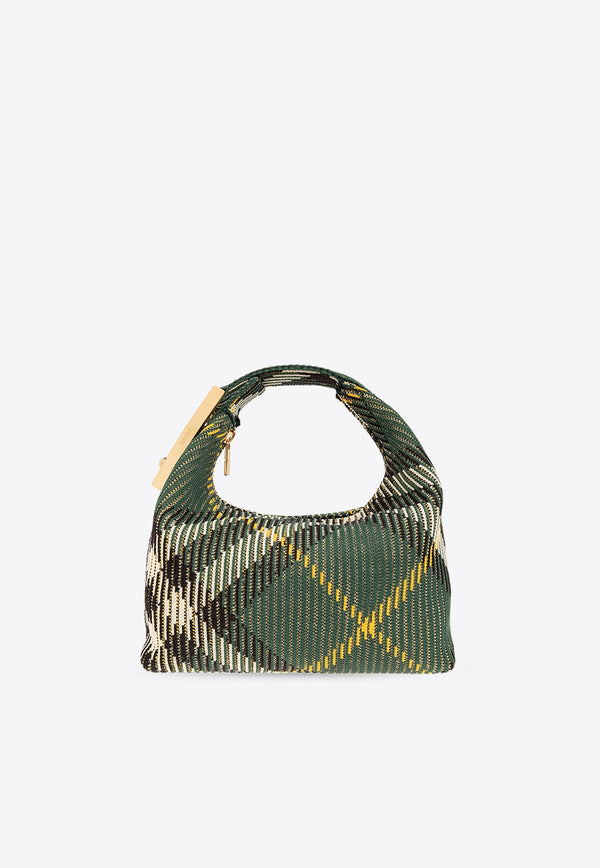 Mini Peg Signature Check Shoulder Bag