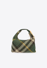 Mini Peg Signature Check Shoulder Bag