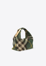 Mini Peg Signature Check Shoulder Bag