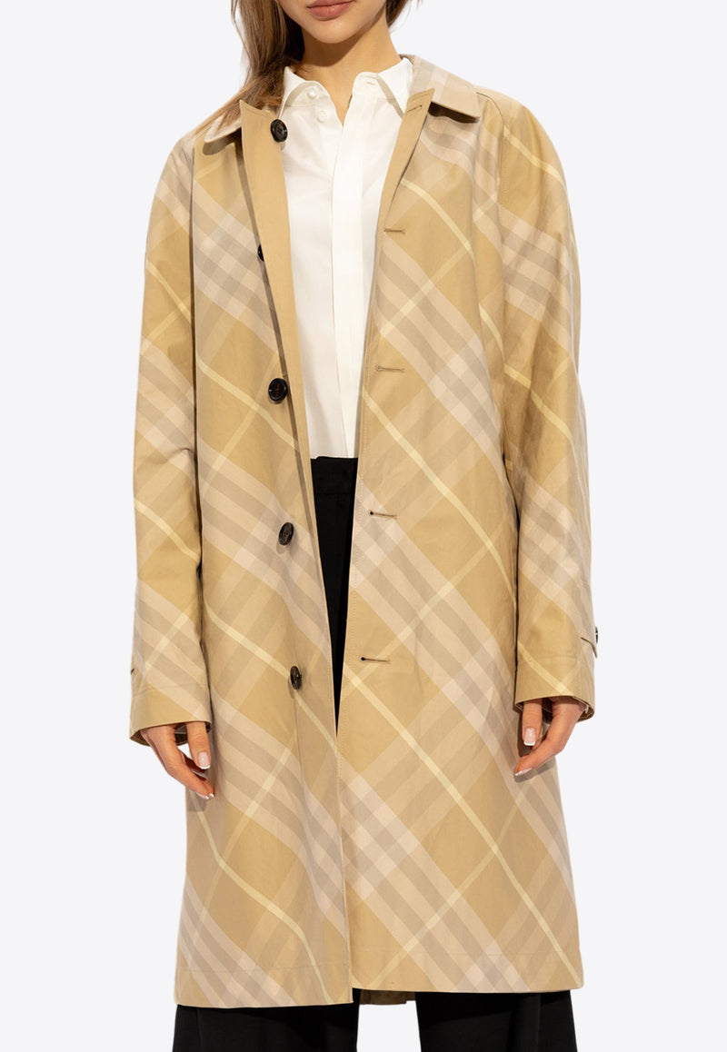 Reversible Checked Trench Coat
