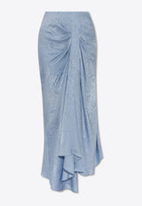 Python-Jacquard Silk Skirt