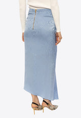 Python-Jacquard Silk Skirt