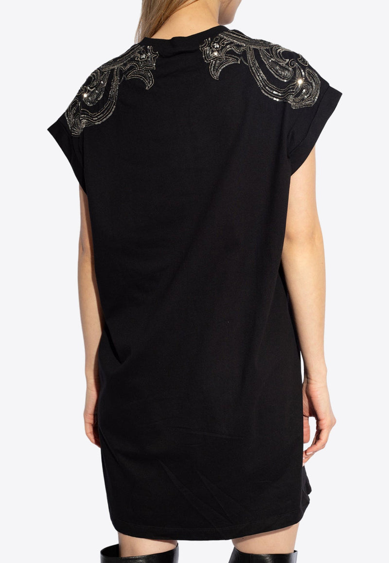 Signature Chain Embroidered T-shirt Dress