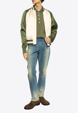 Straight-Leg Faded Jeans