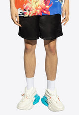 Logo Embroidered Elasticated Shorts