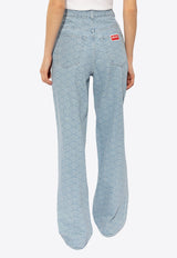 Ayame Wide-Leg Printed Jeans