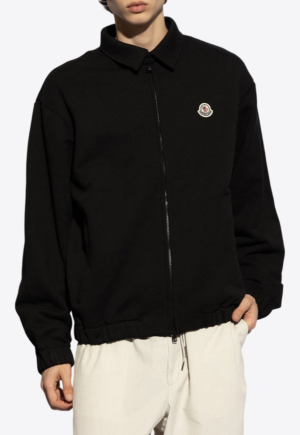 Logo Patch Zip-Up Sweatshirt