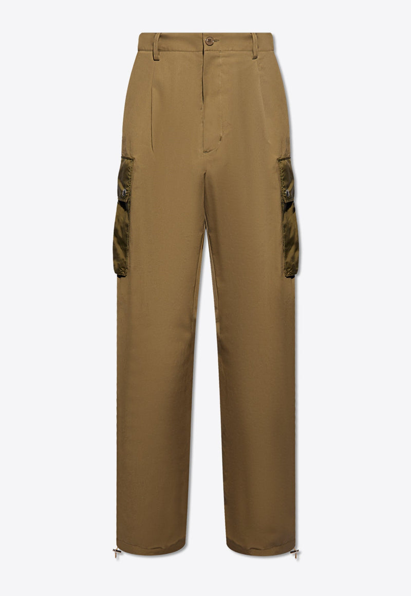 Logo Patch Straight-Leg Cargo Pants