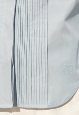 Pleated Yoke Long-Sleeved Shirt