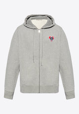 Heart Logo Zip-Up Hooded Sweatshirt