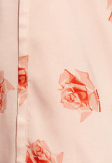 Rose Print Mini Wrap Skirt