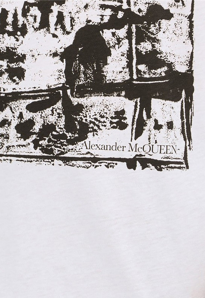 Abstract Print Crewneck T-shirt
