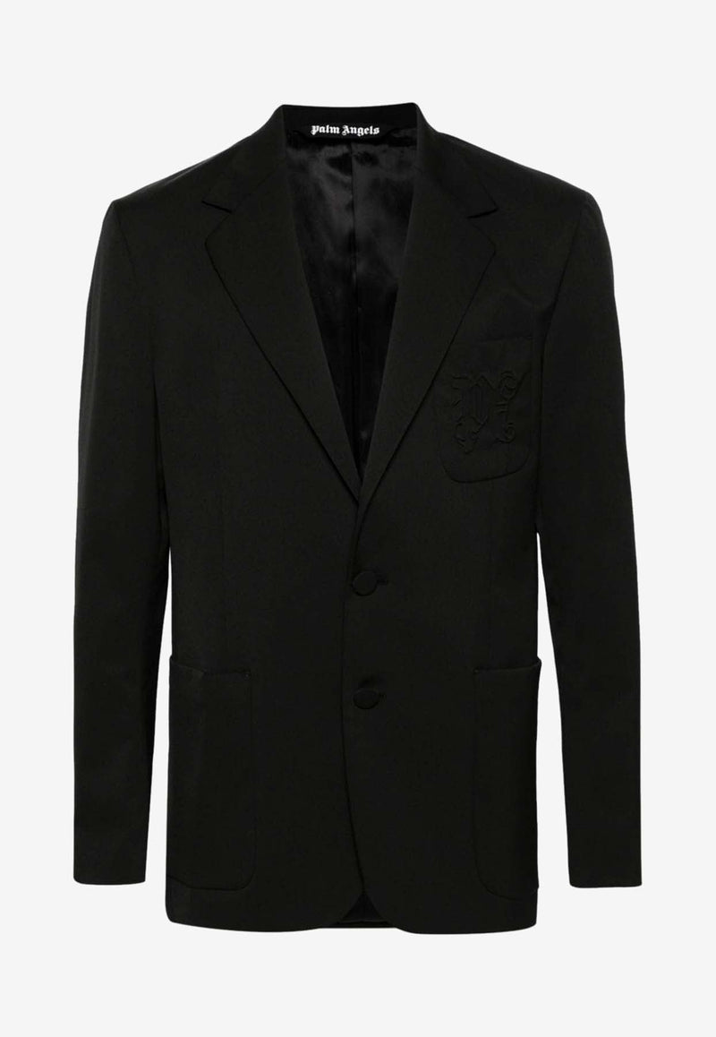 Single-Breasted Twill Blazer