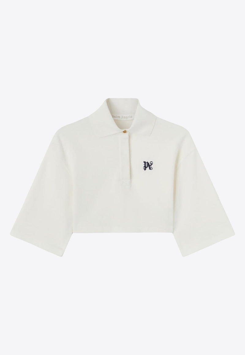 PA Monogram Cropped Polo T-shirt