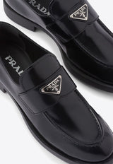 Triangle Logo Leather Loafers