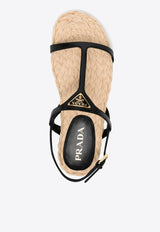 Enamel Triangle Logo Flat Sandals