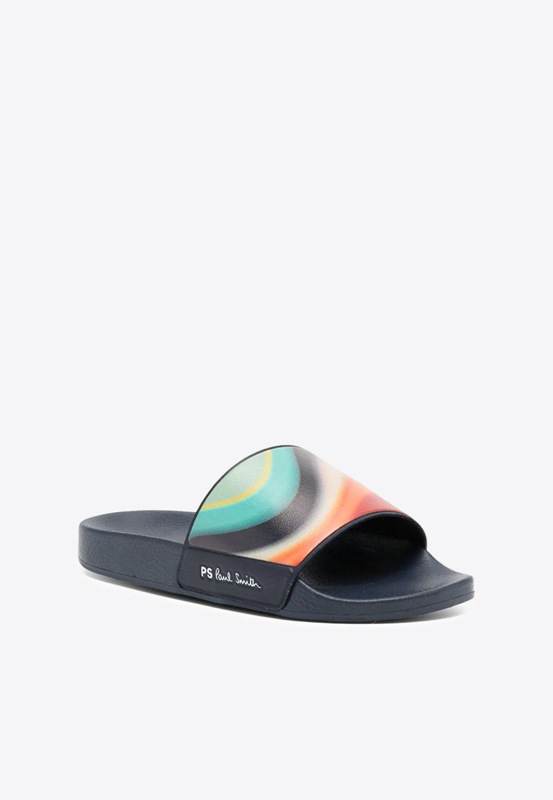 Striped Rubber Slides