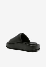 Mia Calf Leather Flatform Sandals