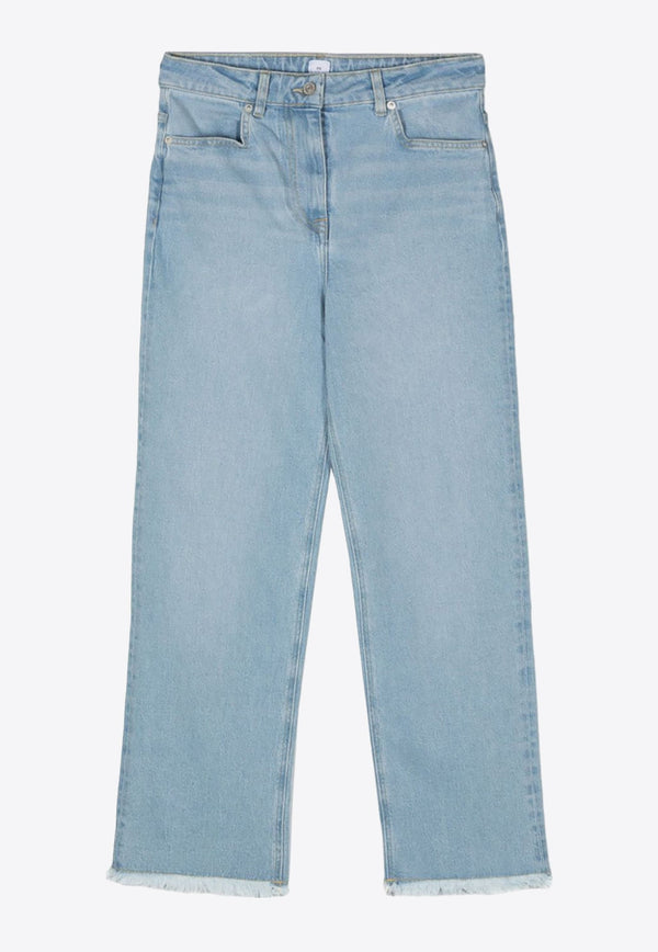 Logo Patch Straight-Leg Jeans