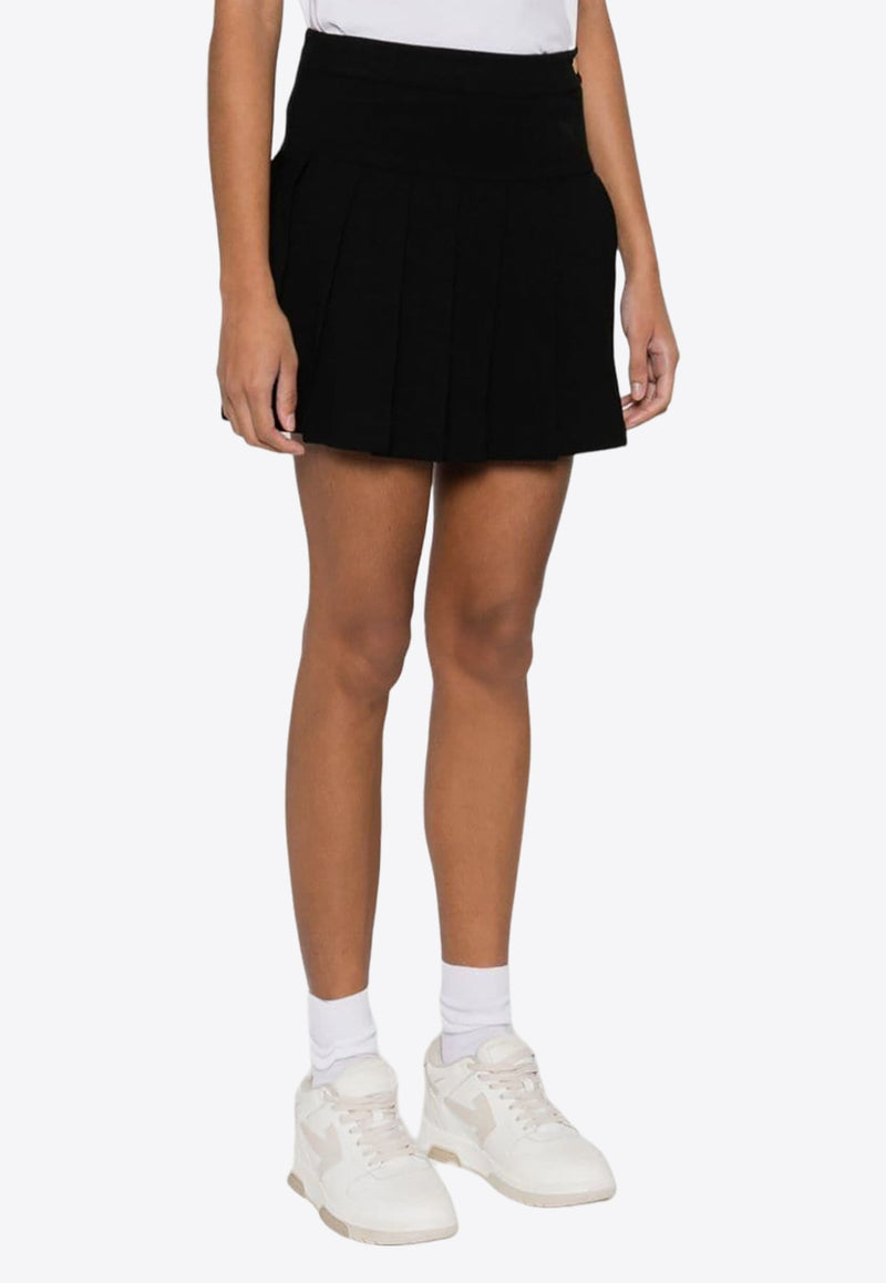 Monogram Pleated Mini Skirt