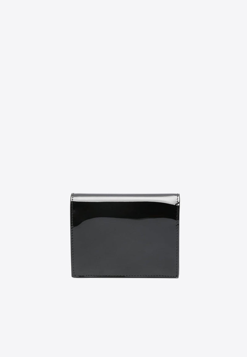 Triangle Logo Patent Leather Wallet