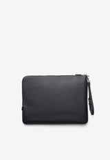 Large Saffiano Leather Pouch