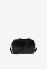 Small Brique Brushed Leather Crossbody Bag