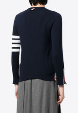 4-bar Stripes Cashmere Cardigan