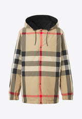 Reversible Checked Hooded Jacket