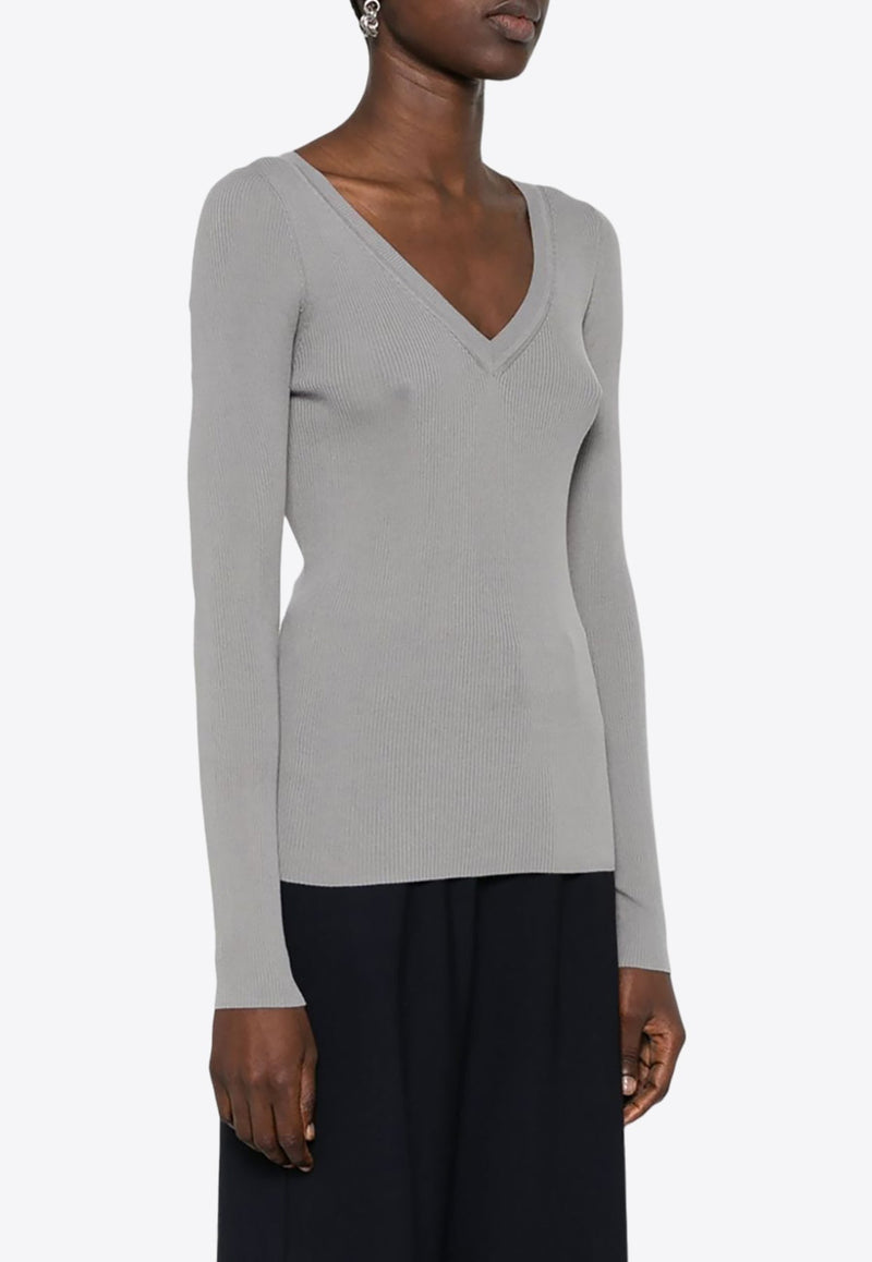 Cipria V-neck Fine Knit Sweater