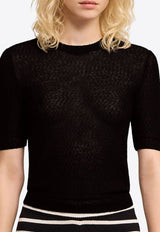 Textured Knit Cropped Top