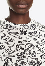 Tattoo-Print Long Sleeved T-shirt