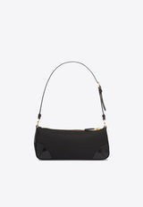 Logo Plaque Leather Shoulder Bag