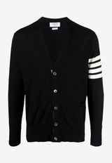 4-bar Stripes Wool Cardigan