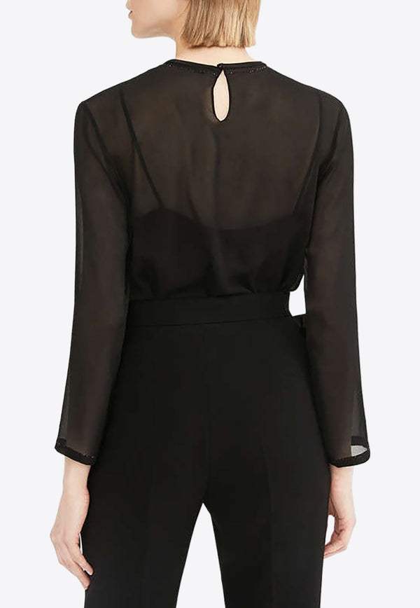 Ferrera Semi Sheer Long-Sleeved T-shirt